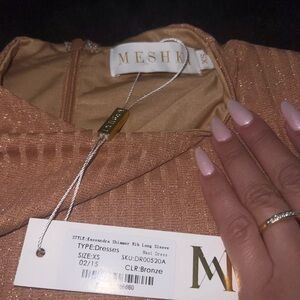 Kassandra Shimmer Rib Long Sleeve - Meshki XS